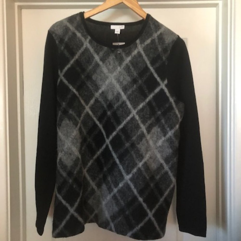 J. Jill Black and Gray Sweater